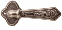 Ручка дверная на овальной розетке Val De Fiori Амуаж, Серебро Античное