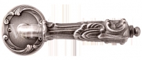 Ручка дверная на круглой розетке Val De Fiori Соланж, Серебро античное