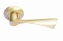 Ручка дверная на круглой розетке Morelli Эпоха Возрождения, Золото матовое Mh-01 Sg