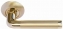 Ручка дверная на круглой розетке Morelli Mh-03 SG/GP Эпоха Возрождения, Золото матовое/Золото