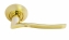 Ручка дверная на круглой розетке Morelli Эпоха Возрождения, Золото матовое/Золото Mh-04 SG/GP