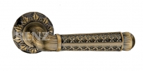 Ручка дверная на круглой розетке RENZ  Альбино, Бронза античная