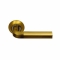 Ручка дверная на круглой розетке фалевая Archie Sillur 96, Золото матовое/Антич. Бронза