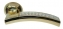 Ручка дверная на круглой розетке Archie Sillur 132, Золото/Кристаллы