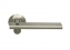 Ручка дверная на круглой розетке фалевая Archie Sillur 133, Хром матовый/Хром