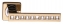 Ручка дверная на квадратной розетке фалевая Archie Sillur C199, Золото/Кристаллы