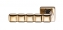 Ручка дверная на квадратной розетке фалевая Archie Sillur C202, Золото