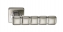 Ручка дверная на квадратной розетке фалевая Archie Sillur C202, Хром матовый