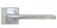 Ручка дверная на квадратной розетке Morelli Luxury, Nc-2-S Csa, Stone, Хром матовый
