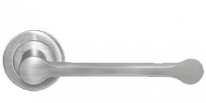 Ручка дверная на круглой розетке Morelli Luxury Nc-3 Csa, Rain, Хром матовый