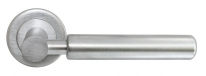Ручка дверная на круглой розетке Morelli Luxury Nc-4 Csa, Cloud, Хром матовый
