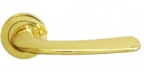 Ручка дверная на круглой розетке Morelli Luxury Nc-7 Otl, Sand, Золото