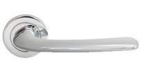 Ручка дверная на круглой розетке Morelli Luxury Nc-7 Cro, Sand, Хром