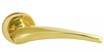 Ручка дверная на круглой розетке Morelli Luxury Nc-9 Otl, Wind, Золото