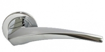 Ручка дверная на круглой розетке Morelli Luxury Nc-9 Cro, Wind, Хром