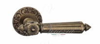 Ручка дверная на круглой розетке Venezia Castello D4 Бронза матовая