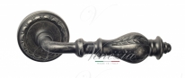 Ручка дверная на круглой розетке Venezia Gifestion D2 Серебро античное