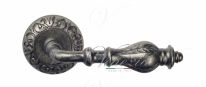 Ручка дверная на круглой розетке Venezia Gifestion D4 Серебро античное