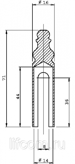 Колпачок для ввертных петель Venezia CP14 D с пешкой, рисунок D14 мм античное серебро