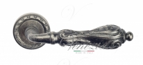 Ручка дверная на круглой розетке Venezia Monte Cristo D2 Серебро античное
