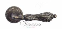 Ручка дверная на круглой розетке Venezia Monte Cristo D4 Бронза античная