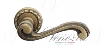 Ручка дверная на круглой розетке Venezia Vivaldi D2 Бронза матовая