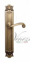 Ручка дверная на планке проходная Venezia Carnevale PL97 матовая бронза