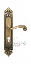 Ручка дверная на планке под цилиндр Venezia Carnevale CYL PL96 матовая бронза