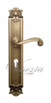 Ручка дверная на планке под цилиндр Venezia Carnevale CYL PL97 матовая бронза