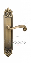 Ручка дверная на планке с фиксатором Venezia Carnevale WC-2 PL96 матовая бронза