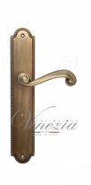 Ручка дверная на планке с фиксатором Venezia Carnevale WC-2 PL98 матовая бронза