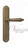 Ручка дверная на планке проходная Venezia Castello PL02 матовая бронза