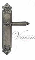 Ручка дверная на планке проходная Venezia Castello PL96 античное серебро