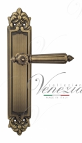 Ручка дверная на планке проходная Venezia Castello PL96 матовая бронза