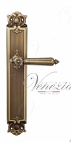 Ручка дверная на планке проходная Venezia Castello PL97 матовая бронза