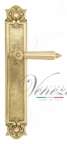 Ручка дверная на планке проходная Venezia Castello PL97 полированная латунь