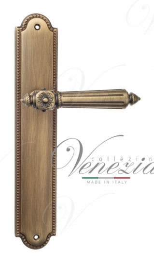Ручка дверная на планке проходная Venezia Castello PL98 матовая бронза