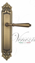 Ручка дверная на планке проходная Venezia Classic PL96 матовая бронза