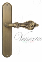 Ручка дверная на планке проходная Venezia Florence PL02 матовая бронза