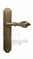 Ручка дверная на планке проходная Venezia Florence PL98 матовая бронза