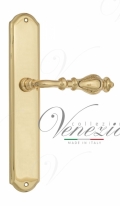 Ручка дверная на планке проходная Venezia Gifestion PL02 полированная латунь