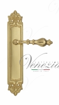 Ручка дверная на планке проходная Venezia Gifestion PL96 полированная латунь