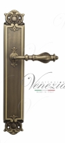 Ручка дверная на планке проходная Venezia Gifestion PL97 матовая бронза