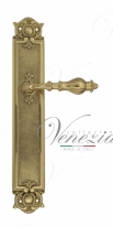 Ручка дверная на планке проходная Venezia Gifestion PL97 полированная латунь