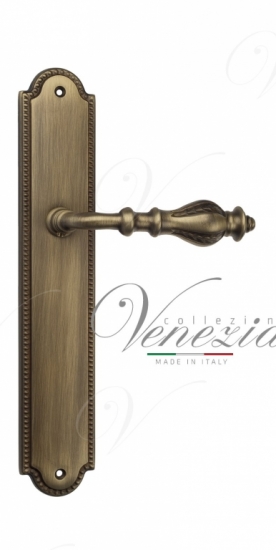 Ручка дверная на планке проходная Venezia Gifestion PL98 матовая бронза