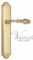 Ручка дверная на планке проходная Venezia Gifestion PL98 полированная латунь