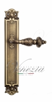 Ручка дверная на планке проходная Venezia Lucrecia PL97 матовая бронза