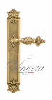 Ручка дверная на планке проходная Venezia Lucrecia PL97 полированная латунь