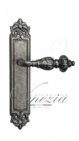 Ручка дверная на планке под цилиндр Venezia Lucrecia CYL PL96 античное серебро