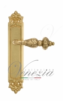 Ручка дверная на планке под цилиндр Venezia Lucrecia CYL PL96 полированная латунь